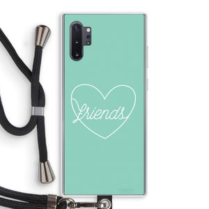 Friends heart pastel: Samsung Galaxy Note 10 Plus Transparant Hoesje met koord