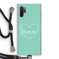 Friends heart pastel: Samsung Galaxy Note 10 Plus Transparant Hoesje met koord