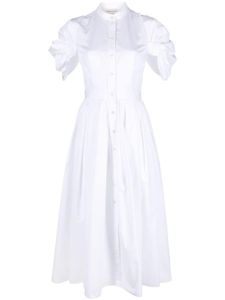 Alexander McQueen chemise froncée à manches courtes - Blanc