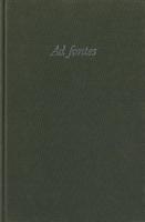 Ad fontes (Hardback)