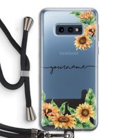 Zonnebloemen: Samsung Galaxy S10e Transparant Hoesje met koord