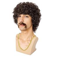 disco wig70's kostuums pruik afro pruik mannen kort krullend natuurlijk pluizig synthetisch haar pruik voor halloween disco party Lightinthebox - thumbnail