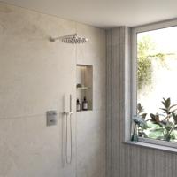 BWS Inbouw Regendouche | Sensa | Chroom | Wanduitloop | 30cm Hoofddouche met Handdouche | Drukknoppen