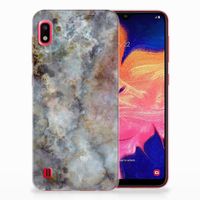 Samsung Galaxy A10 TPU Siliconen Hoesje Marmer Grijs