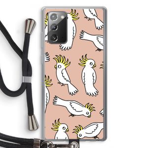 Papegaai: Samsung Galaxy Note 20 / Note 20 5G Transparant Hoesje met koord
