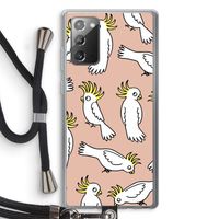 Papegaai: Samsung Galaxy Note 20 / Note 20 5G Transparant Hoesje met koord