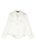 Balmain Kids chemise satinée à boutons B - Blanc