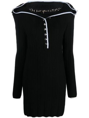 Y/Project robe courte à col volanté - Noir