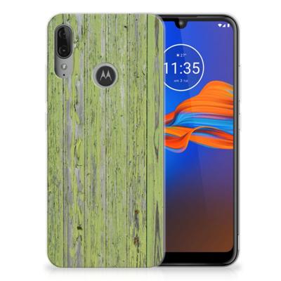 Motorola Moto E6 Plus | Bumper Hoesje | Green Wood