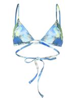 Simkhai haut de bikini imprimé - Bleu