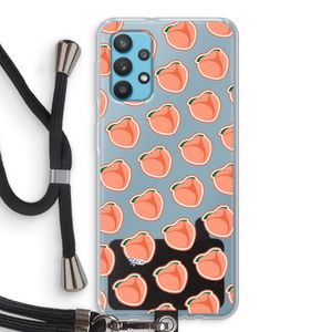 Just peachy: Samsung Galaxy A32 4G Transparant Hoesje met koord