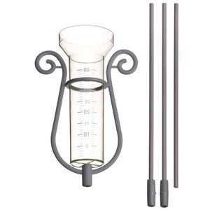 Kunststof regenmeter 25 ml met steel 100 cm   -