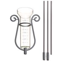 Kunststof regenmeter 25 ml met steel 100 cm   - - thumbnail