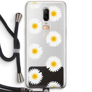 Margrietjes: OnePlus 6 Transparant Hoesje met koord