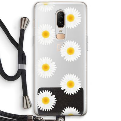 Margrietjes: OnePlus 6 Transparant Hoesje met koord