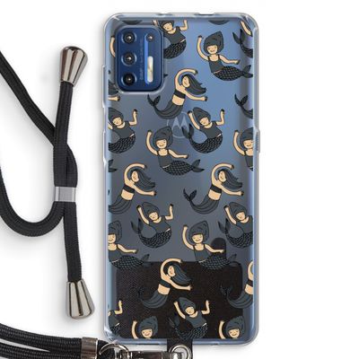 Zeemeermin: Motorola Moto G9 Plus Transparant Hoesje met koord