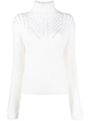 Genny pull en laien à détails de clous - Blanc