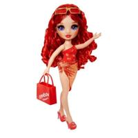 Rainbow High Swim & Style - Gewrichtsmodepop 27 cm - Ruby (rood) - Badpak + Pareo - vanaf 4 jaar