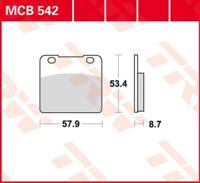 TRW Remblokken, en remschoenen voor de moto, MCB542 Allround organisch