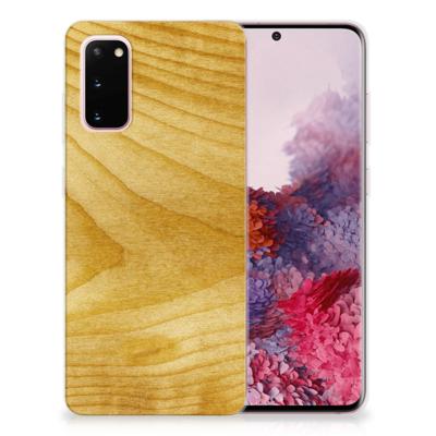 Samsung Galaxy S20 | Bumper Hoesje | Licht Hout