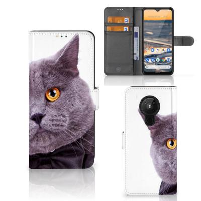 Nokia 5.3 | Telefoonhoesje | Met pasjeshouder | Kat