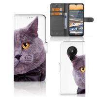 Nokia 5.3 | Telefoonhoesje | Met pasjeshouder | Kat