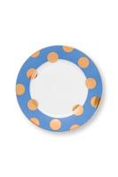 Pip Studio Set/2 Borden Dot Delight Lichtblauw/Goud 21cm