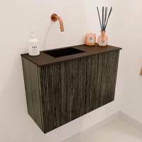 Toiletmeubel Mondiaz Joya | 60 cm | Meubelkleur Shadow | Faye wastafel Urban Links | Zonder kraangat(en)