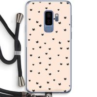 Kleine kattenkopjes: Samsung Galaxy S9 Plus Transparant Hoesje met koord