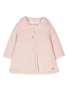 Paz Rodriguez manteau en maille à col claudine - Rose