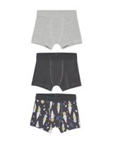 HEMA Kinderboxers ijsjes - 3 stuks antraciet (antraciet)