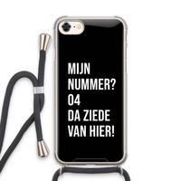 Da ziede van hier - Zwart: iPhone 8 Transparant Hoesje met koord