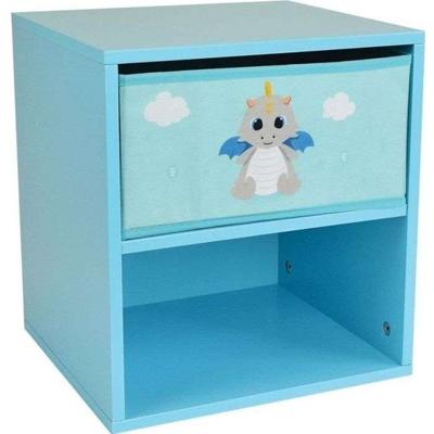 LEON IL DRAGO Comodino con cassetto ± 36 x 33 x 30 cm per bambini