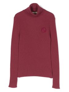 Gucci Kids pull en laine à logo brodé - Rose