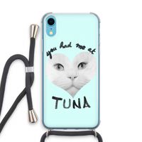 You had me at tuna: iPhone XR Transparant Hoesje met koord