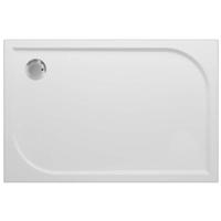 GO by Van Marcke Argon douchebak polybeton gelcoat 120x90x3cm rechthoek afvoer D90mm zonder potenstel wit EBG- 1290S