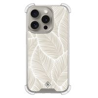 iPhone 15 Pro shockproof hoesje - Palmy leaves beige