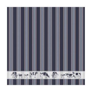 DDDDD Theedoek Friesian 60x65cm - blue - set van 6