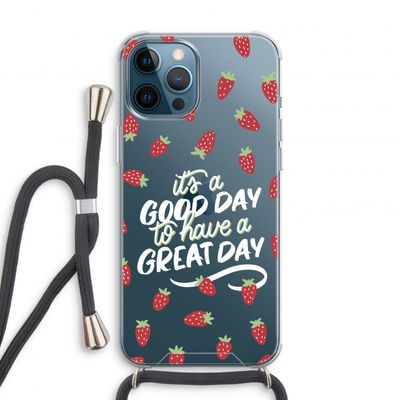 Don't forget to have a great day: iPhone 12 Pro Transparant Hoesje met koord