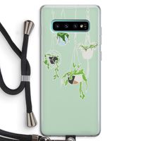 Hang In There: Samsung Galaxy S10 Plus Transparant Hoesje met koord