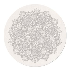 Muurcirkel Romantic Mandala grijs Aluminium 50