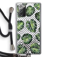 Geometrische jungle: Samsung Galaxy Note 20 / Note 20 5G Transparant Hoesje met koord