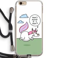 Unicorn: iPhone 6 / 6S Transparant Hoesje met koord