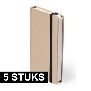 5x Luxe schriften zwart elastiek A6 formaat