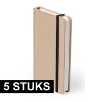 5x Luxe schriften zwart elastiek A6 formaat - thumbnail