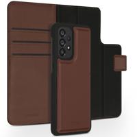 Accezz Premium Leather 2 in 1 Wallet Book Case voor  Samsung Galaxy A33 Telefoonhoesje Bruin - thumbnail