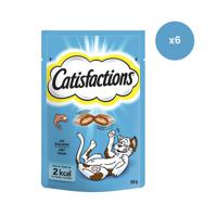 Catisfactions kattensnacks met zalm - kattensnoepjes - 60g x 6 - thumbnail