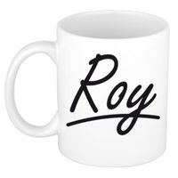Roy voornaam kado beker / mok sierlijke letters - gepersonaliseerde mok met naam   -