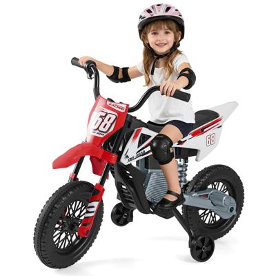12V Elektrische Motorfiets Voor Kinderen Met Muziek Draadloze Connectiviteit En Bluetooth-functionaliteit-Rood