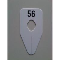 Maataanduider ovaal zwart/wit 50